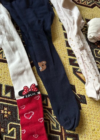 24-36 Ay Beden çeşitli Renk Çocuk Çok Renkli Düz Külotlu Çorap Seti
