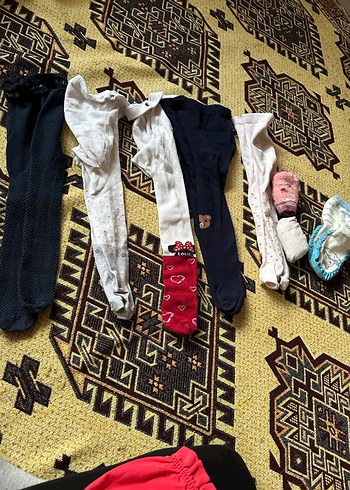 Çocuk Çok Renkli Düz Külotlu Çorap Seti