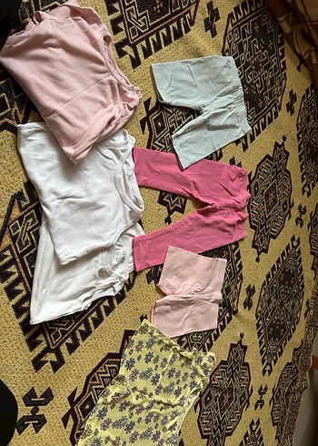 18-24 Ay Beden Kız Çocuk Pembe Pamuklu Streç Tayt