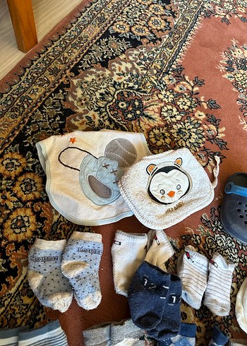 Erkek bebek Desenli Gri Kahverengi Çorap - Görsel 3