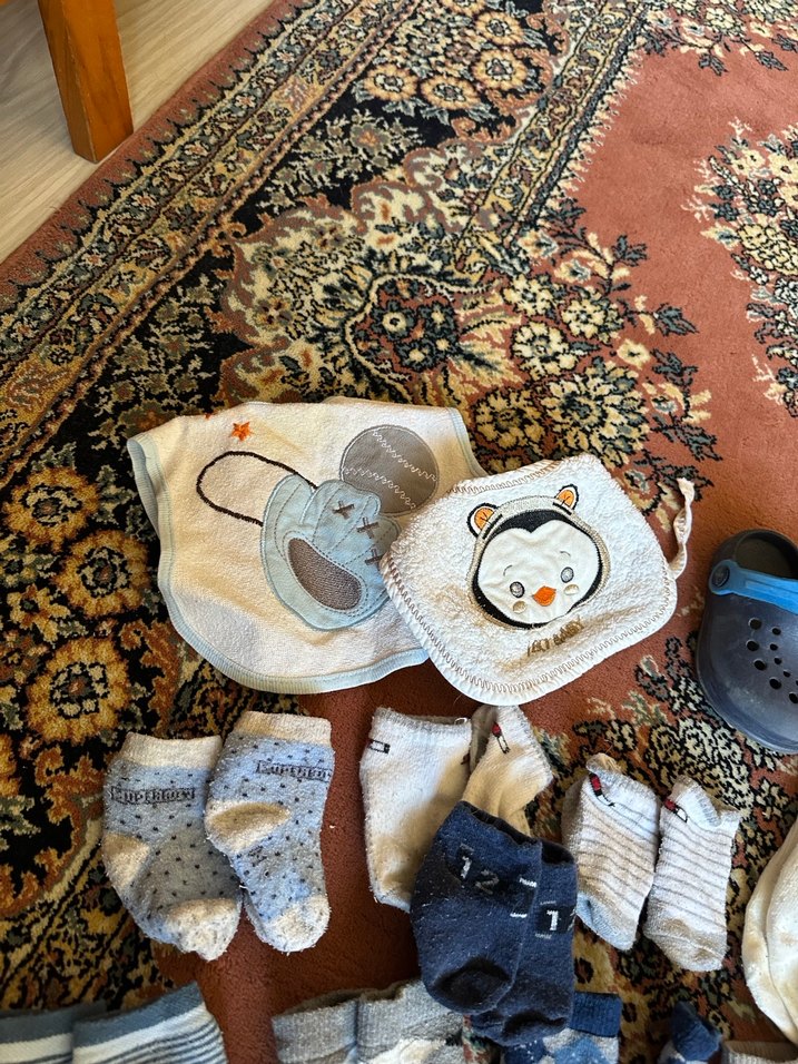 Erkek bebek Desenli Gri Kahverengi Çorap - Görsel 3