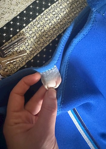 Parlak Mavi Fermuarlı korse - Görsel 2