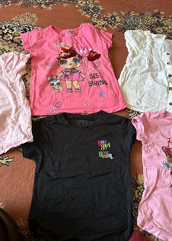 Kız Çocuk Pembe Payetli Tişört - Görsel 5