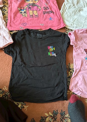 Kız Çocuk Pembe Payetli Tişört - Görsel 6