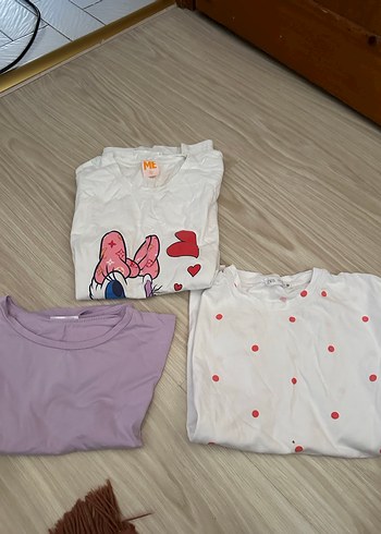 Beyaz Kız Çocuk Kısa Kollu Baskılı Tişört - Görsel 4