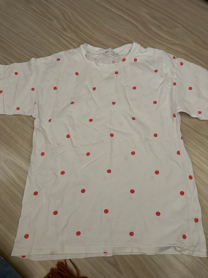 Beyaz Kız Çocuk Kısa Kollu Baskılı Tişört - Görsel 2