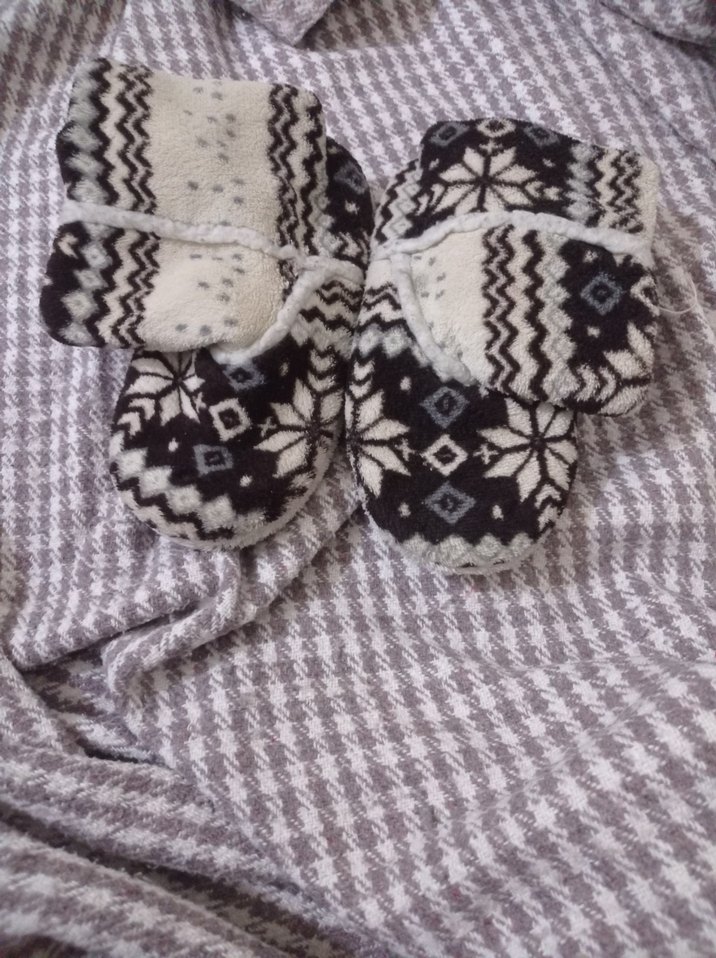 Kız-Erkek Çocuk Örgü Sıcak Ev Terliği - Görsel 5