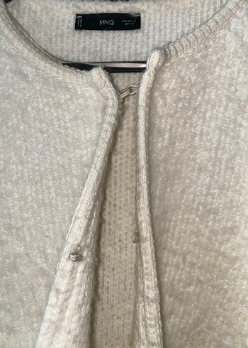 Mango Beyaz Örgü Kadın Hırka - Görsel 4