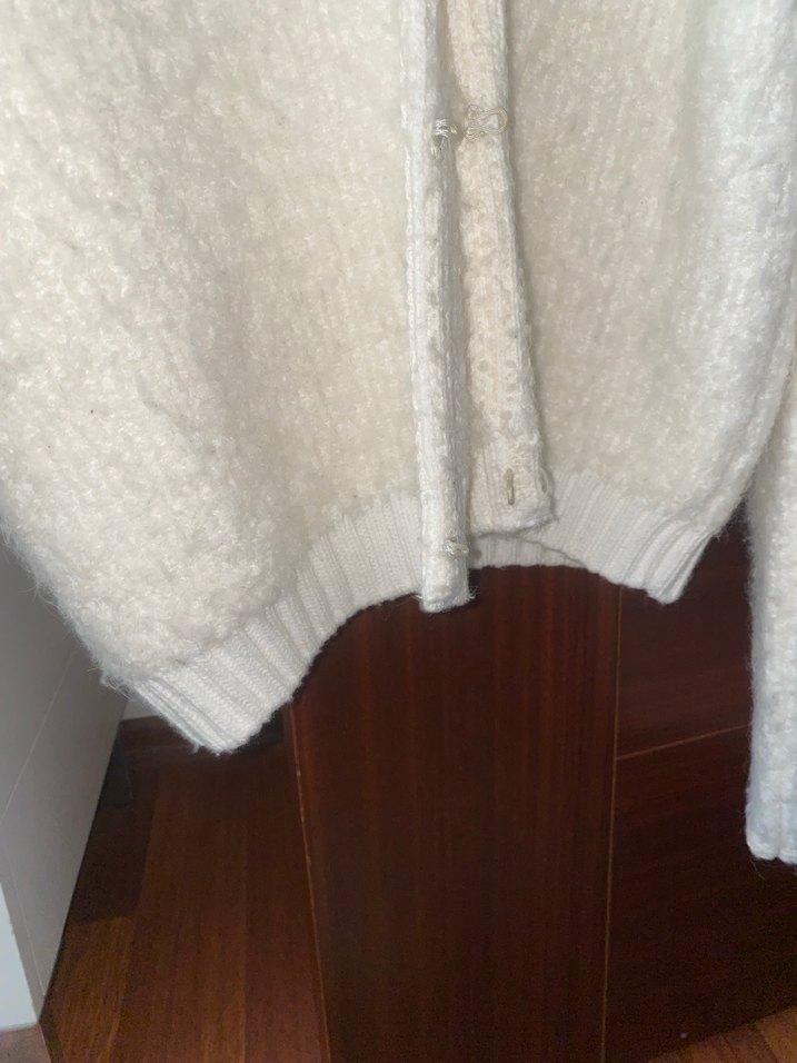 Mango Beyaz Örgü Kadın Hırka - Görsel 3