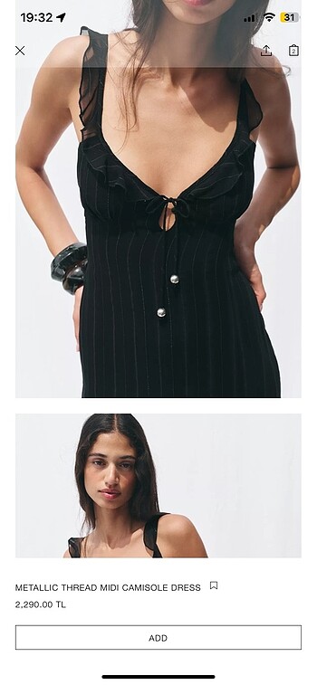 xs Beden Zara Siyah Elbise