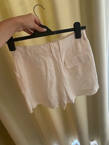 Zara Krem Şort - Görsel 3