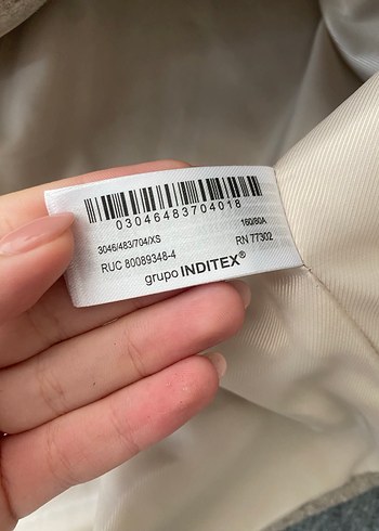 xs Beden camel Renk Düğmeli Bej Yün Kadın Blazer Ceket