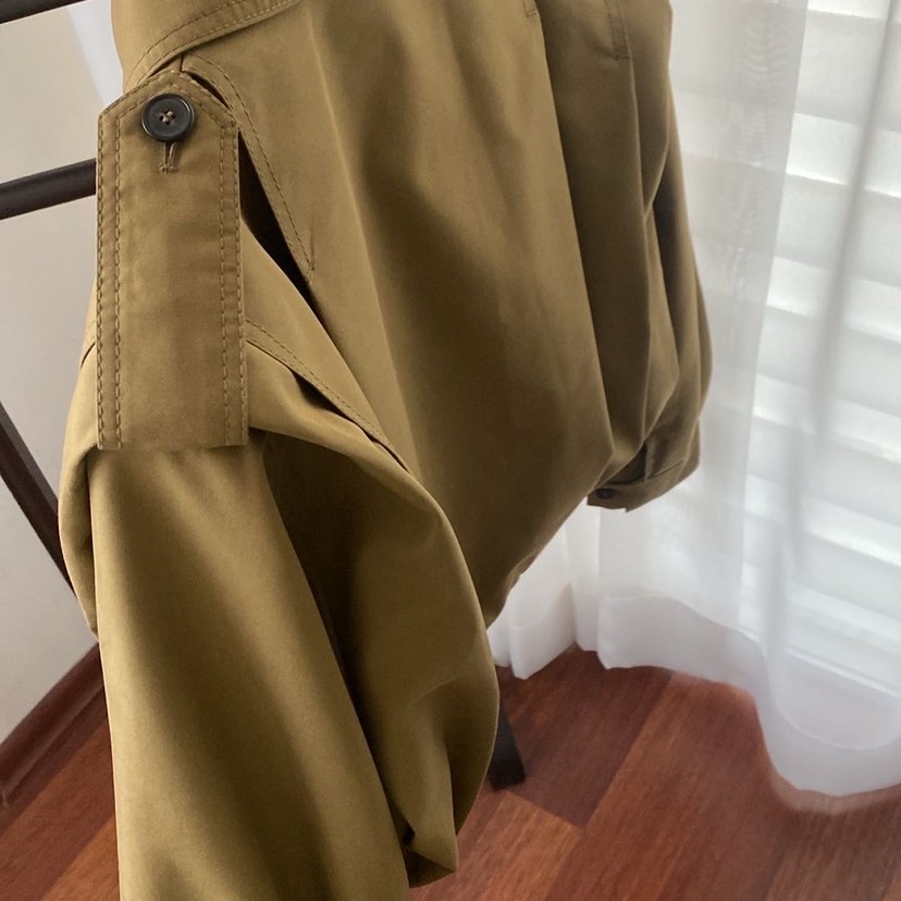 Bej  Kadın Trençkot Düğmeli - Görsel 3