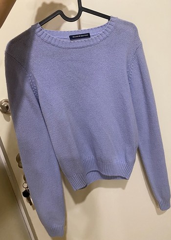 Brandy Melville Mavi Bisiklet Yaka Kadın Triko Kazak - Görsel 4