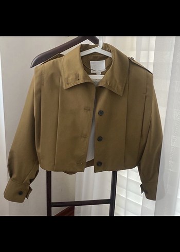 Zara Haki Kısa Ceket - Görsel 6