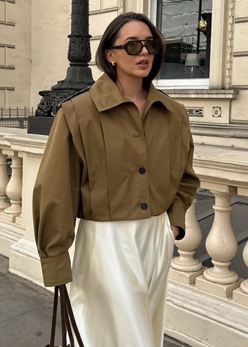 Zara Haki Kısa Ceket - Görsel 3