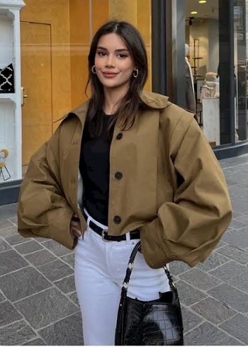 Zara Haki Kısa Ceket - Görsel 2