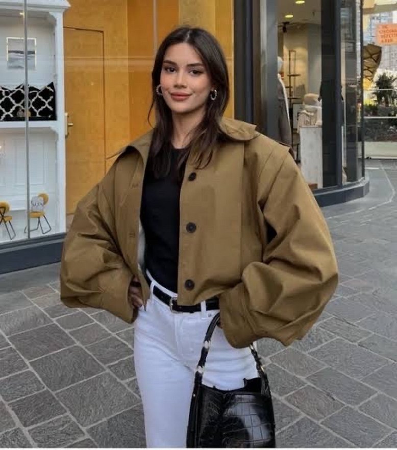 Zara Haki Kısa Ceket - Görsel 2