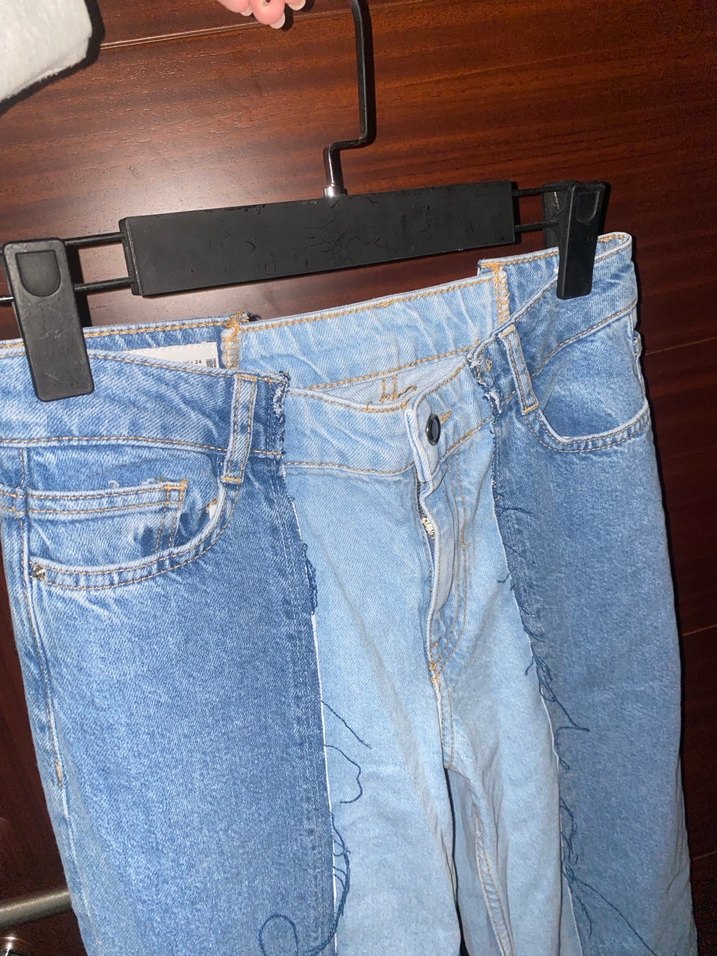 Zara Mavi Kot Pantolon - Görsel 3