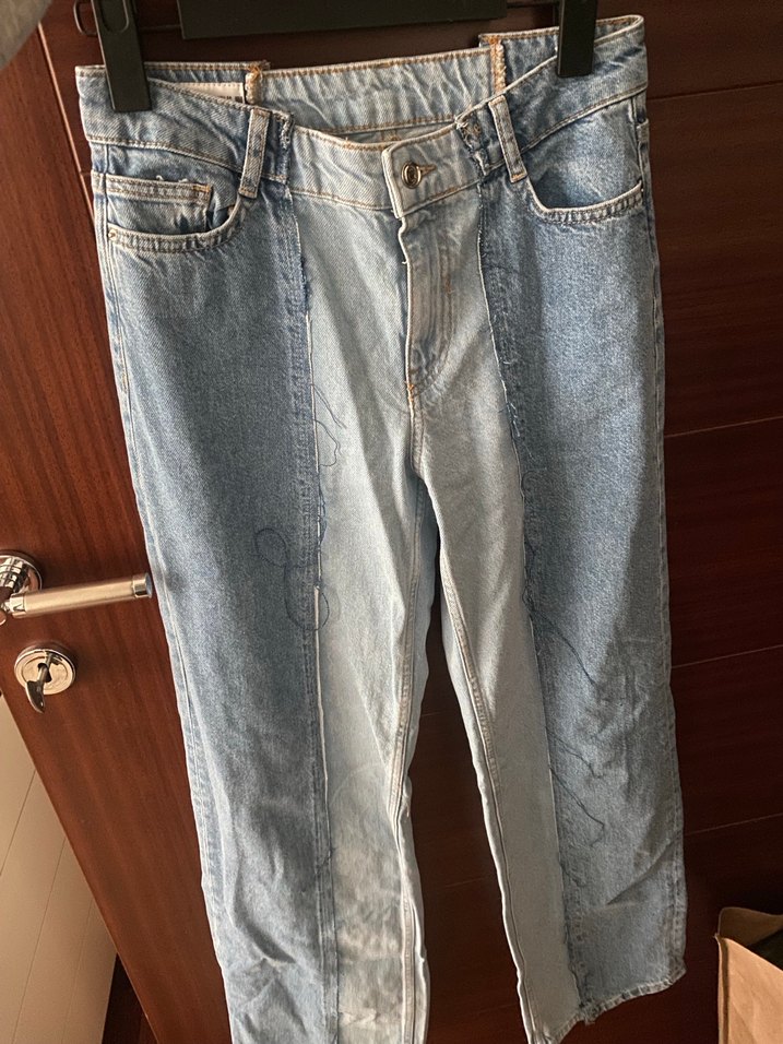 Zara Mavi Kot Pantolon - Görsel 5