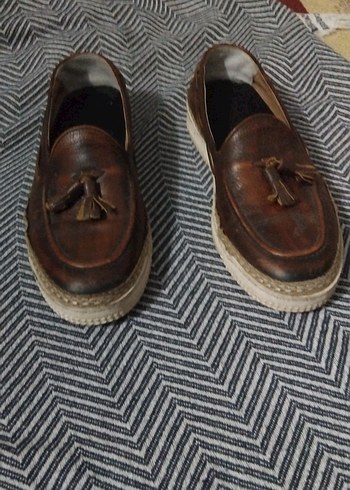 Kahverengi Deri Erkek Püsküllü Espadril - Görsel 2