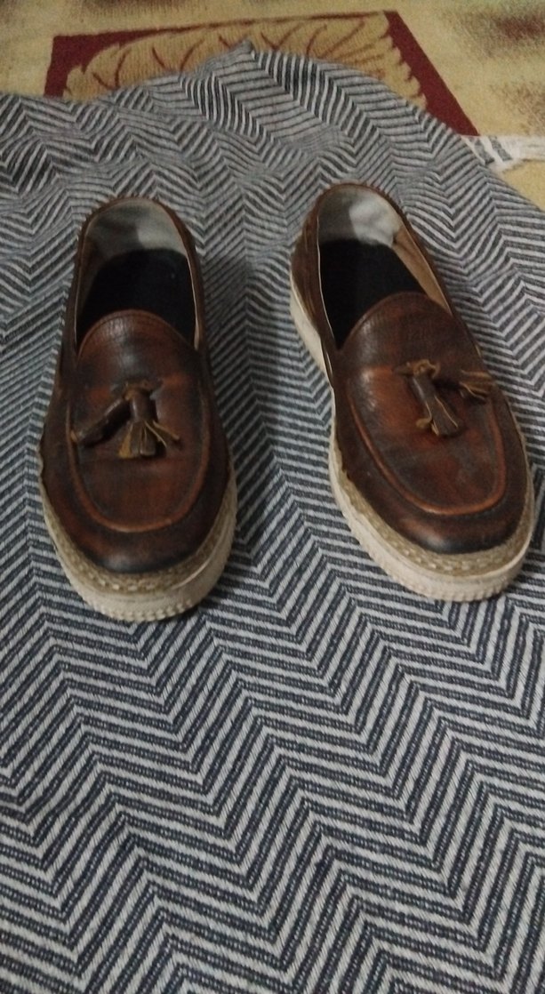 Kahverengi Deri Erkek Püsküllü Espadril - Görsel 2