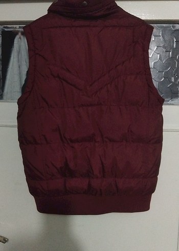 Bordo Fermuarlı Erkek Yelek - Görsel 3