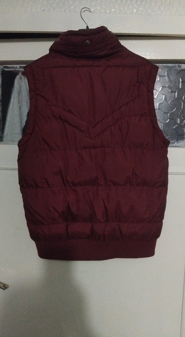 Bordo Fermuarlı Erkek Yelek - Görsel 3