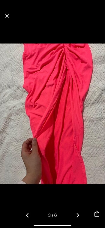 s Beden Neon pembe elbise