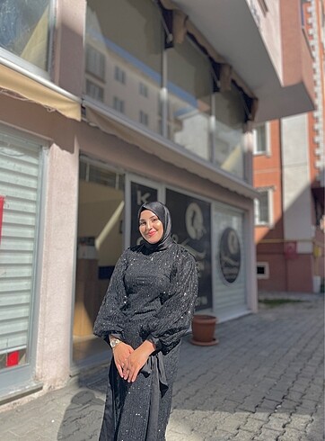 Siyah abiye 42 44 beden