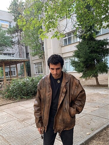 İtalyan Vintage Deri Ceket 