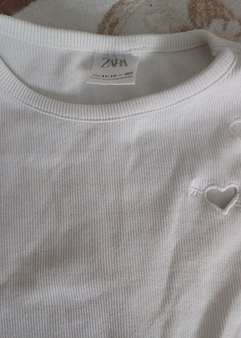 Zara Kız Çocuk Beyaz Uzun Kollu Basic Tişört