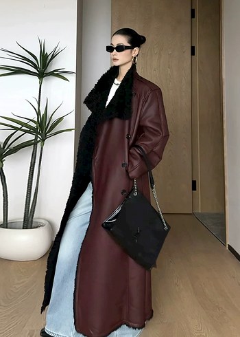 ithal deri içi kürklü mont kaban - Görsel 2