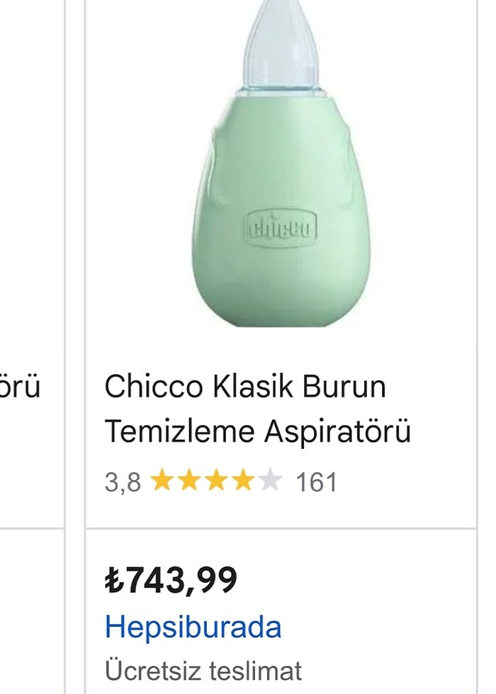 Chicco burun aspiratörü - Görsel 2