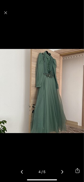 40 Beden yeşil Renk Abiye elbise