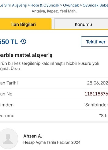 Barbie mattel alışveriş seti