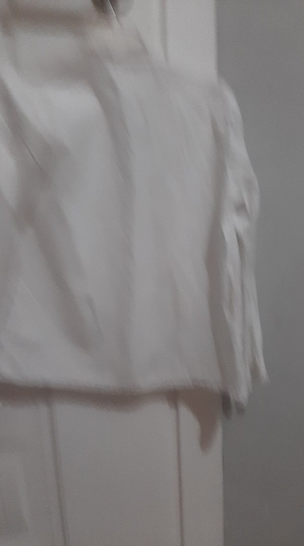 Kız Çocuk Beyaz Keten Uzun Kollu Gömlek - Görsel 2