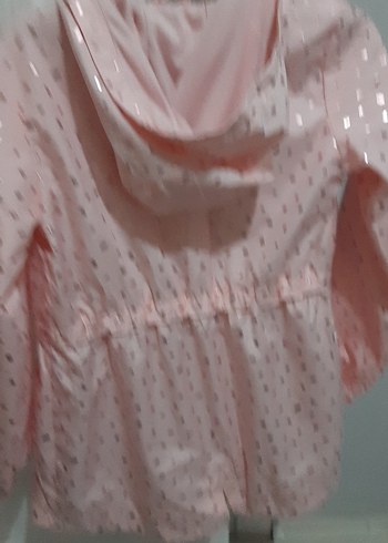 Kız Çocuk Pembe Desenli Yağmurluk - Görsel 3