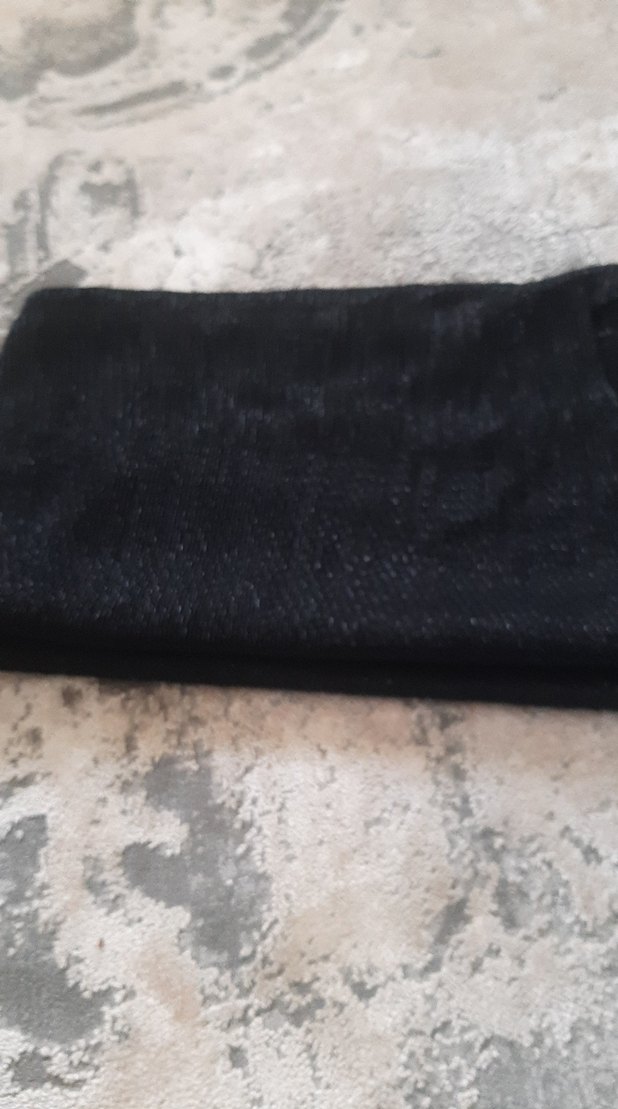 Koyu Siyah simli şal - Görsel 2