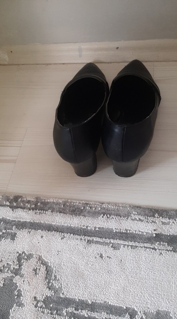 Klasik Siyah Tokalı Kadın Topuklu Babet - Görsel 3