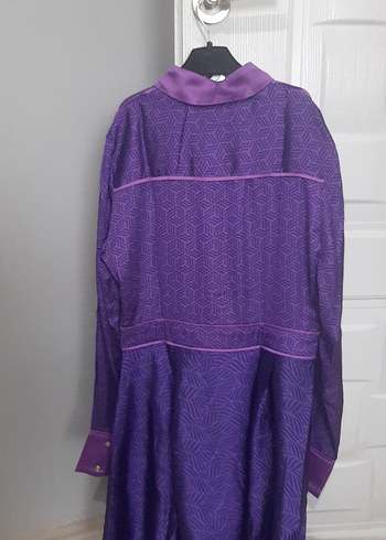 Düğmeli Morkız çocuk Uzun Elbise - Görsel 3