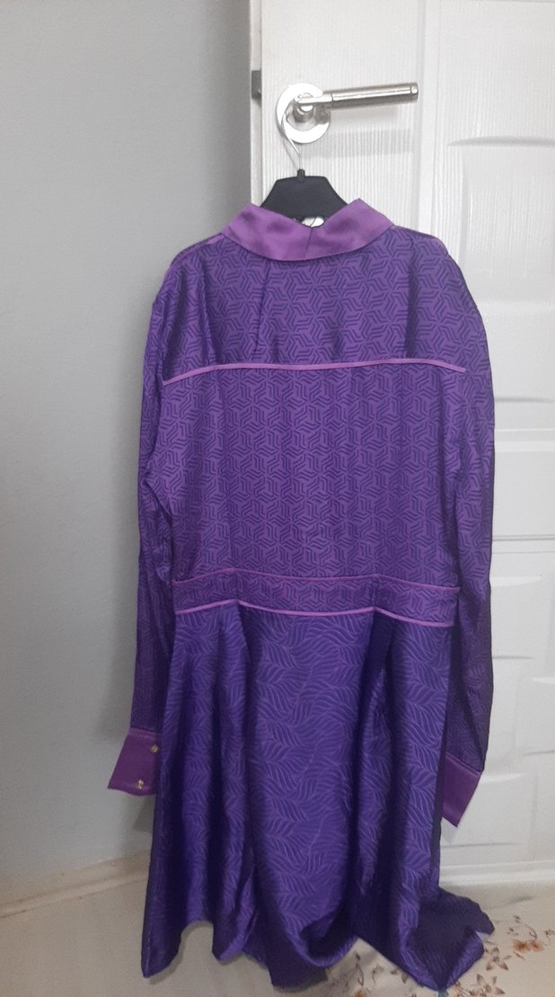 Düğmeli Morkız çocuk Uzun Elbise - Görsel 3