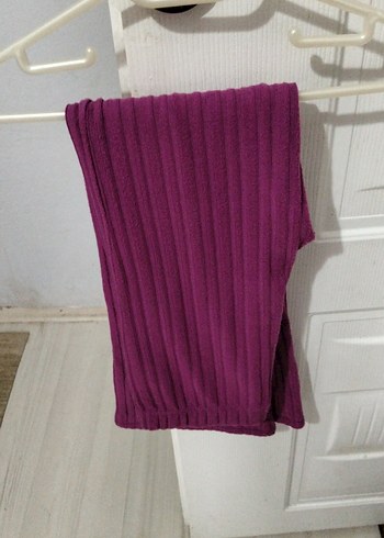 Çocuklar için renkli baskılı mor triko tayt - Görsel 3