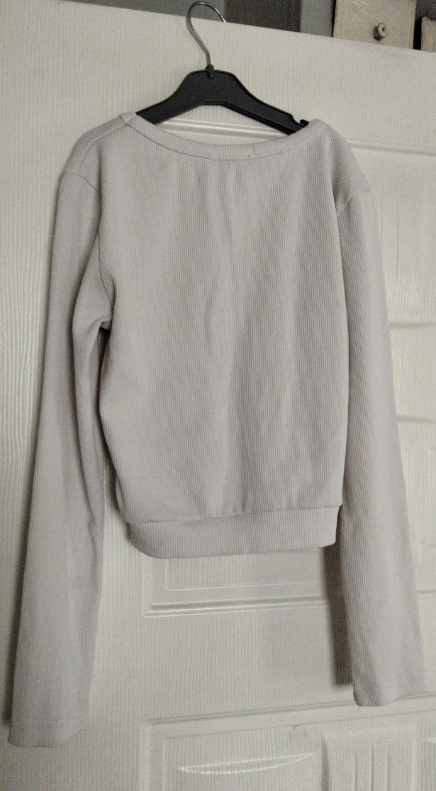 Bej Kadın Uzun Kollu Triko - Görsel 2