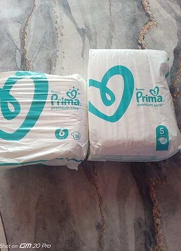 5 Beden: 11-25 kg Beden İki paket Prima premium care 5 ve 6