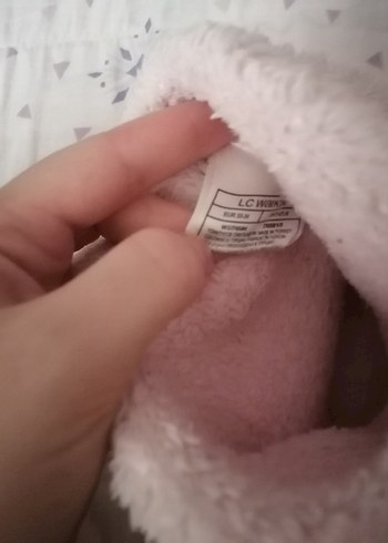 Kız Çocuk Pembe Peluş Ev Terliği - Görsel 3