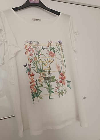 Zara Çiçek Baskılı Beyaz Kadın Bluz