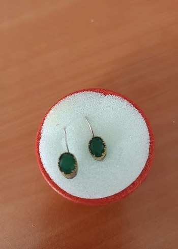 Beden Yeşil Mini Boncuklu Küpe