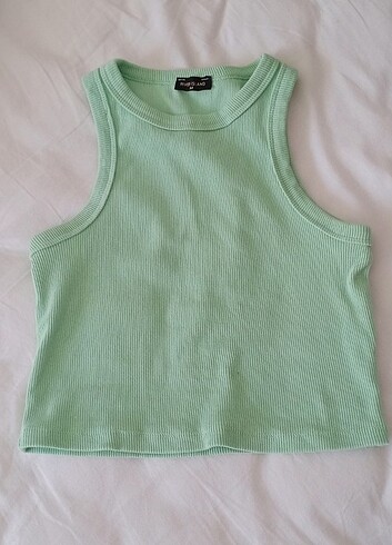 m Beden turkuaz Renk Crop bluz
