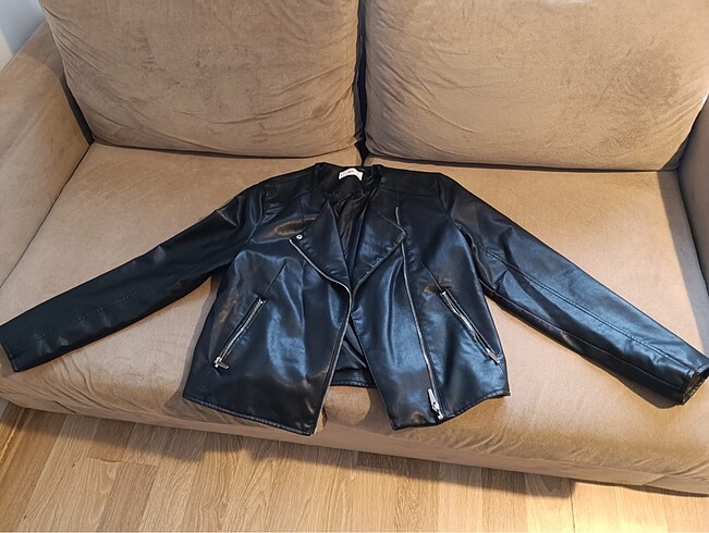 Mango deri ceket - Görsel 6